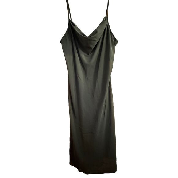 Tash and Sophie Dresses & Skirts - Slip Dress Large Womens Drape Neck Black Y2K Fairy Goth 90s Style Minimalist